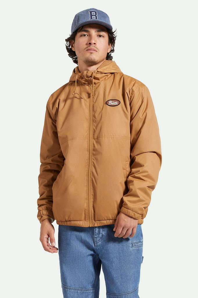 Men's Fit, front | Claxton Parsons Arctic Fleece Lined Jacket - Tobacco Brown