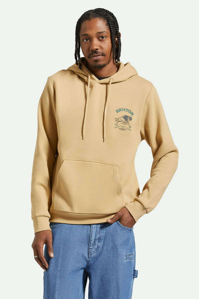 Men's Front Fit | Charging Buffalo Hoodie - Sand