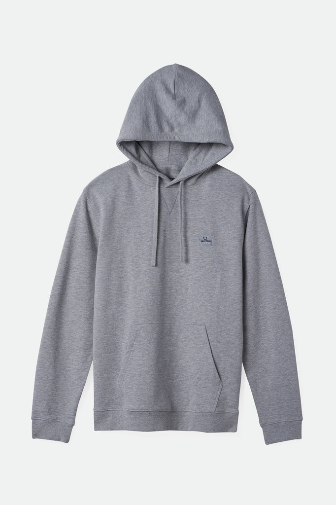 Brixton Alpha Square Slub French Terry Hood - Heather Grey