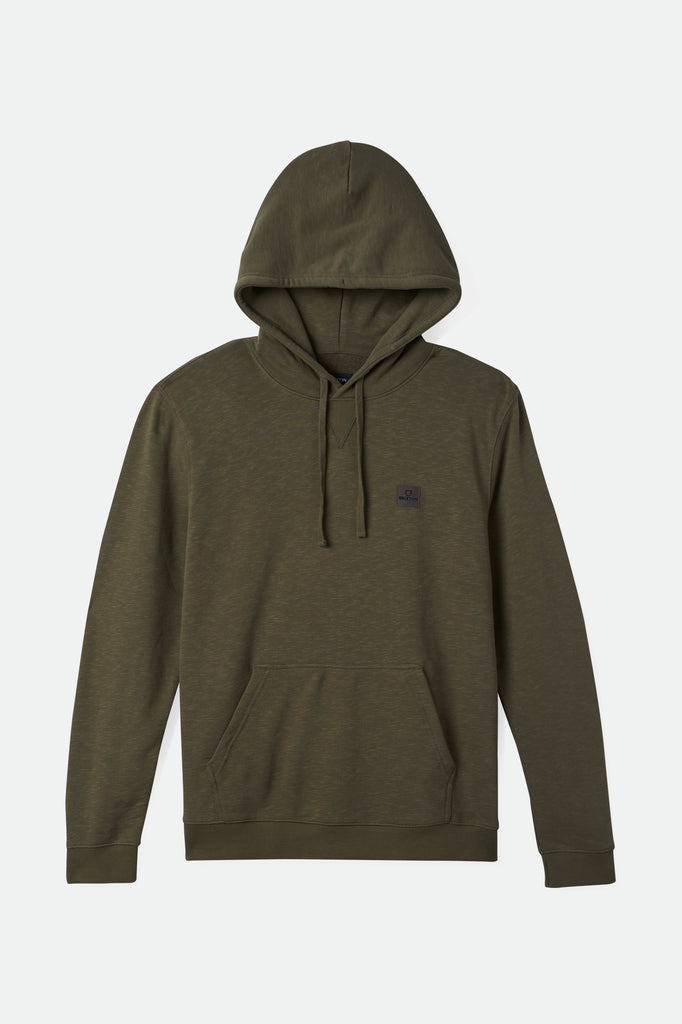 Brixton Alpha Square Slub French Terry Hood - Olive Surplus