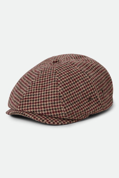 Brood Lightweight Newsboy Cap - Cranberry Juice/Sepia