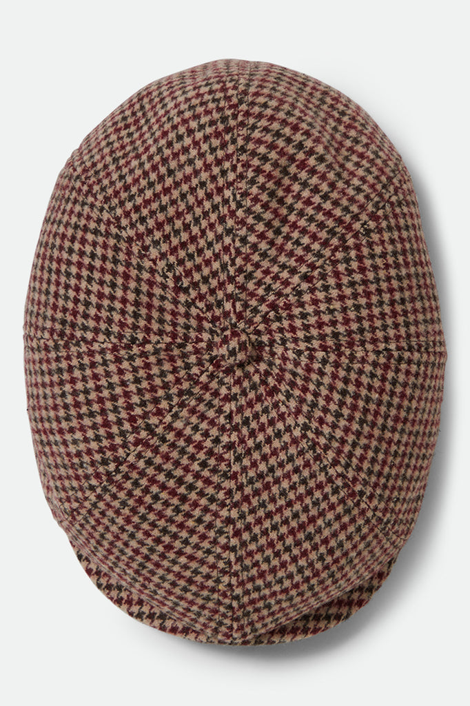 Brixton Brood Lightweight Newsboy Cap - Cranberry Juice/Sepia