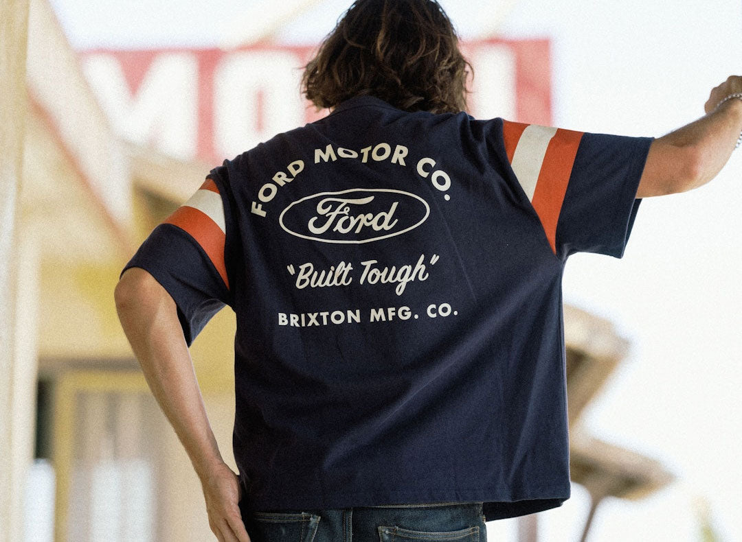 Men's Ford Built Tough Jersey in American Navy – Brixton Europe