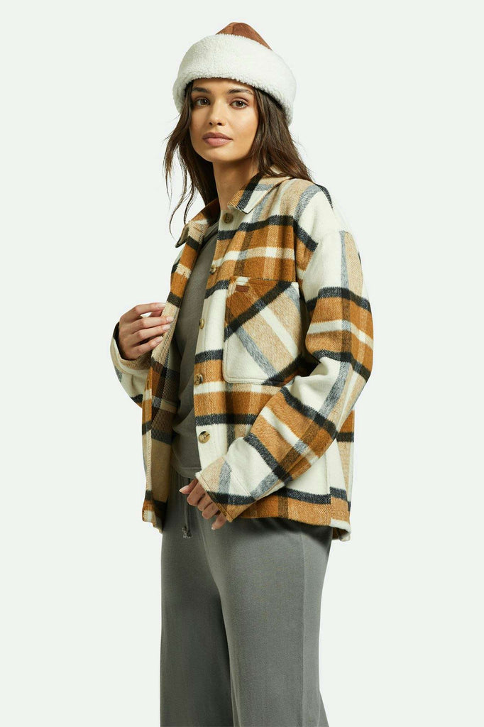 Women's Side Fit | Bowery Women's Soft Brushed L/S Flannel - Washed Copper