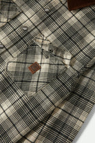 Men's Builders Bowery Performance Flannel in the color Off White/Black - Additional Laydown image