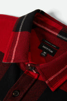 Men's Bowery Flannel in the color Black/Adrenaline Rush/Off White - Additional Laydown image