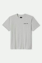 Men's Embroidered Heavyweight S/S Pocket T-Shirt in the color Heather Grey Ash - Front Product View