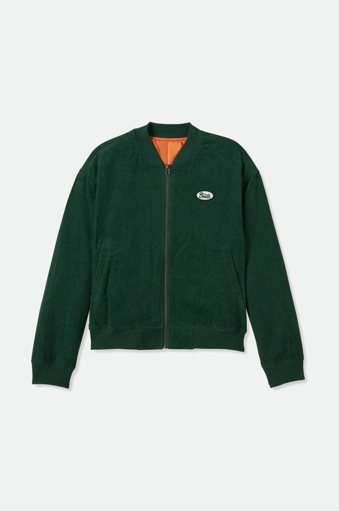 Brixton Utopia Reversible Bomber Jacket - Pine Needle