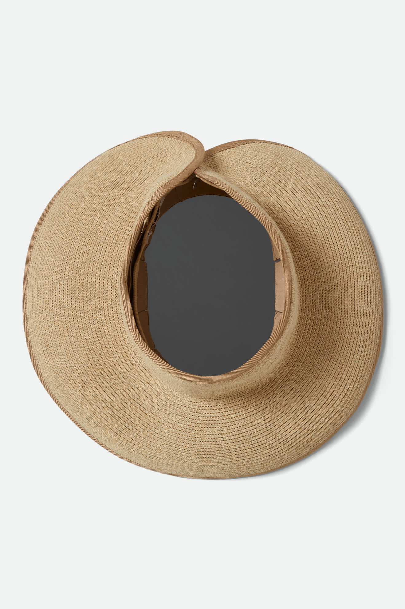 Women's Ivy Packable Straw Visor in the color Tan - Additional Laydown image