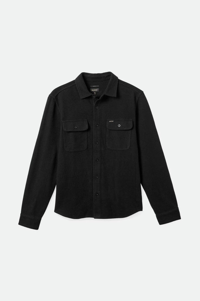 Brixton Bowery Textured Loop Twill Overshirt - Black
