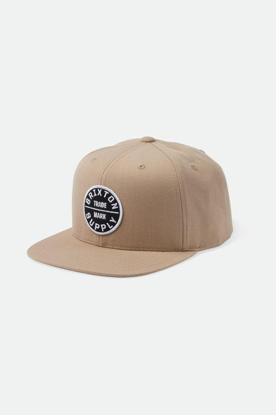 Brixton Unisex Oath III Snapback - Sand | Profile