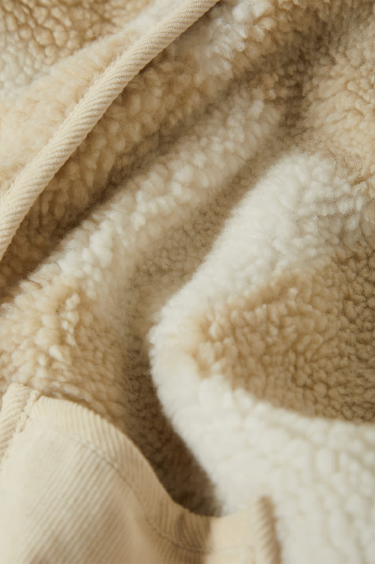 Women's Delilah Sherpa Jacket in the color White/Natural Finish Line Checker - Additional Laydown image