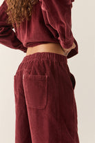 Women's Utility Everyday Barrel Pant in the color Wild Ginger Cord - Women's Side View