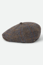 Unisex Brood Newsboy Cap in the color Slate Blue/Sepia/Orange - Additional Laydown image