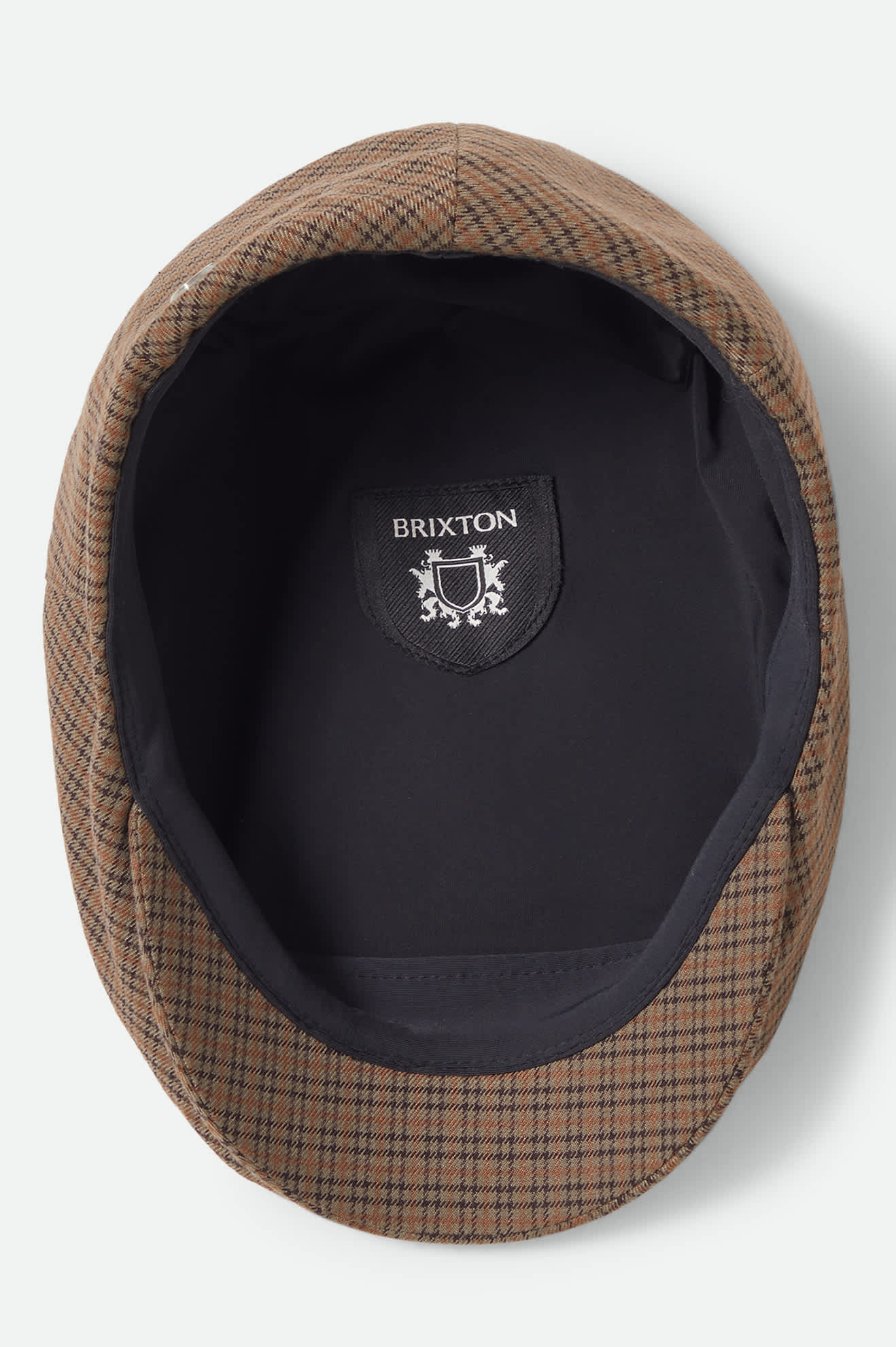 Unisex Hooligan Lightweight Flat Cap in the color Grey/Brown/Gold - Additional Laydown image