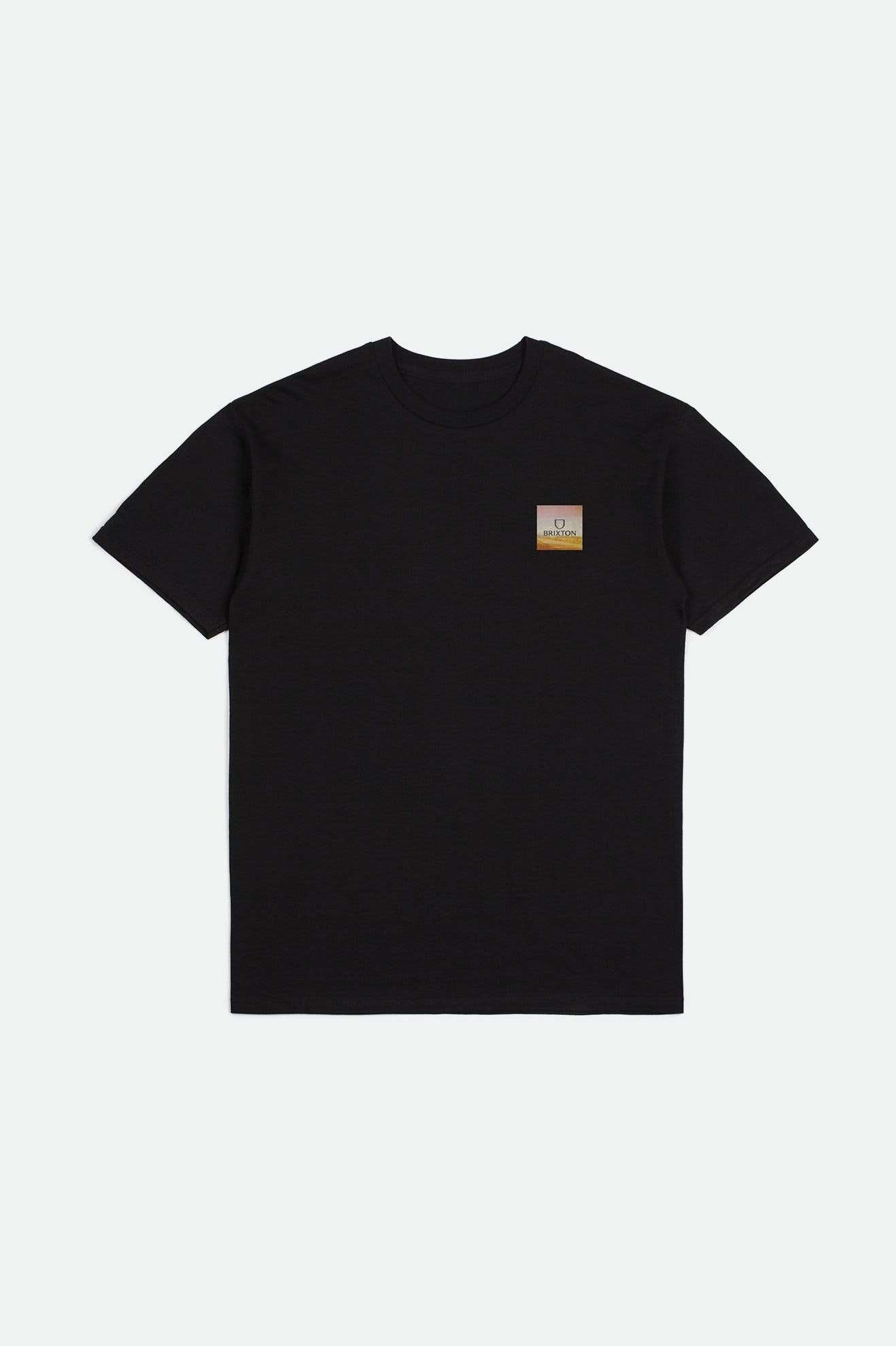 Brixton Men's Alpha Square S/S Standard T-Shirt - Black/Gold/Brown | Main