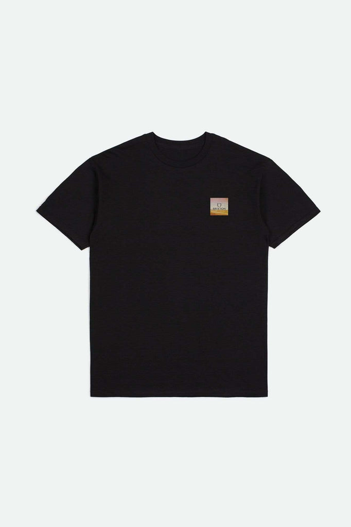 Brixton Men's Alpha Square S/S Standard T-Shirt - Black/Gold/Brown | Main