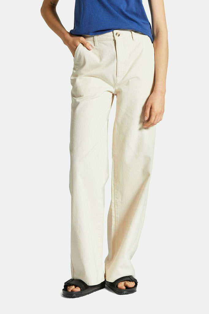 Women's Fit, Front View | Victory Full Length Wide Leg Pant - Natural