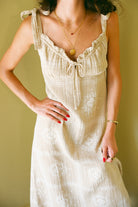 Women's Wandering Tie Dress in the color Pale Khaki Bandana - Men's Lifestyle image