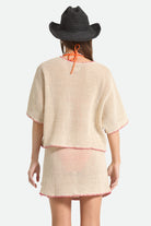 Women's The Crochet Cover Up in the color Timeless Taupe - Women's Back View