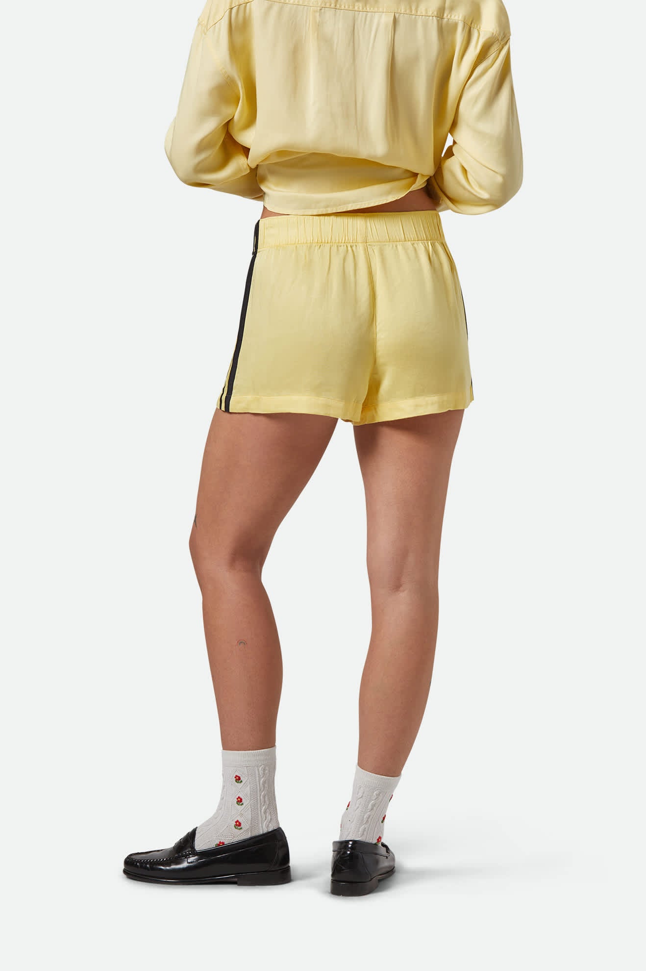 Women's Silky Boxer Short in the color Panna Cotta - Women's Back View