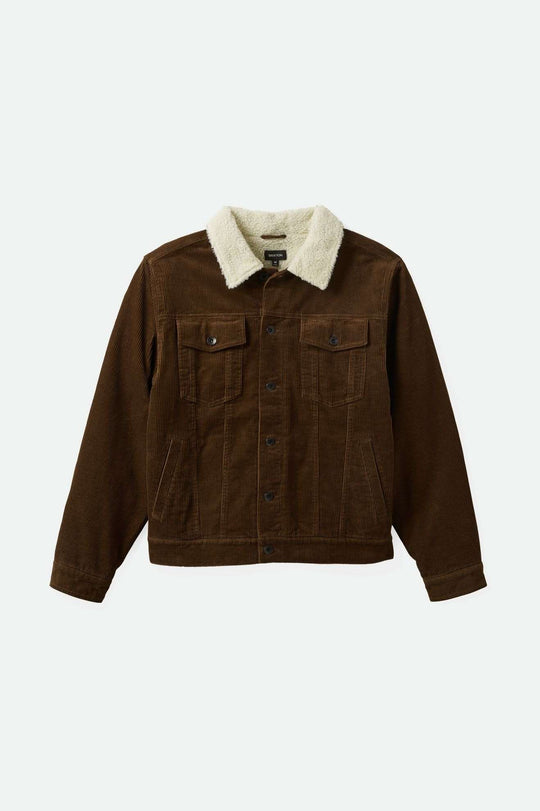 Brixton Men's Cable Sherpa Lined Trucker Jacket - Pinecone Brown | Main