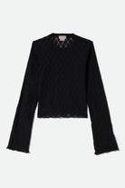Women's Dolly Slim L/S Knit T-Shirt in the color Black - Front Product View