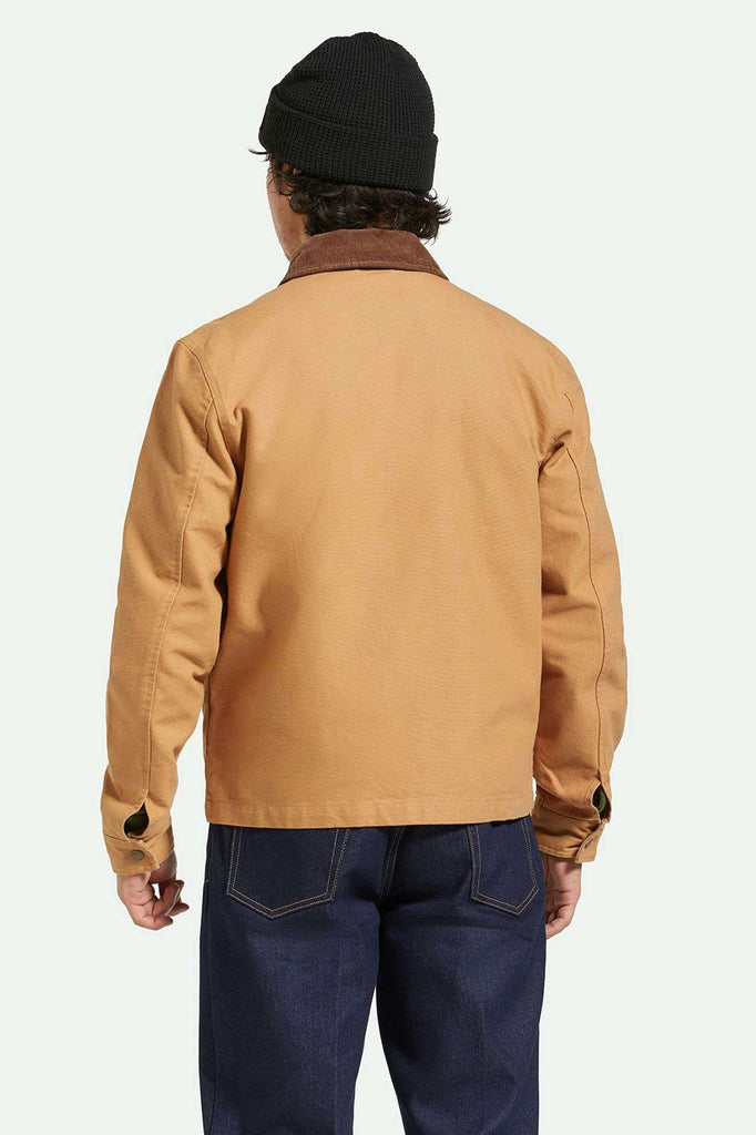 Back Fit Image | Mechanic Garage Jacket - Tobacco Brown