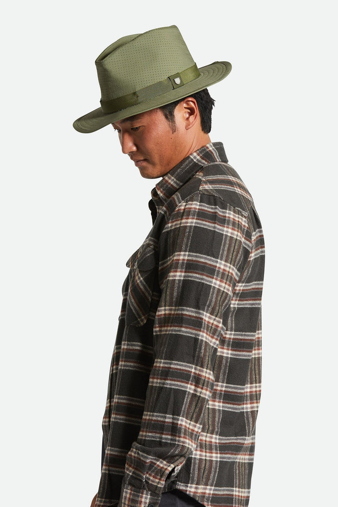 Brixton Messer Coolmax Fedora - Olive Surplus