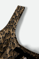 Women's Magnolia Tie Top in the color Brown Cheetah - Additional Laydown image