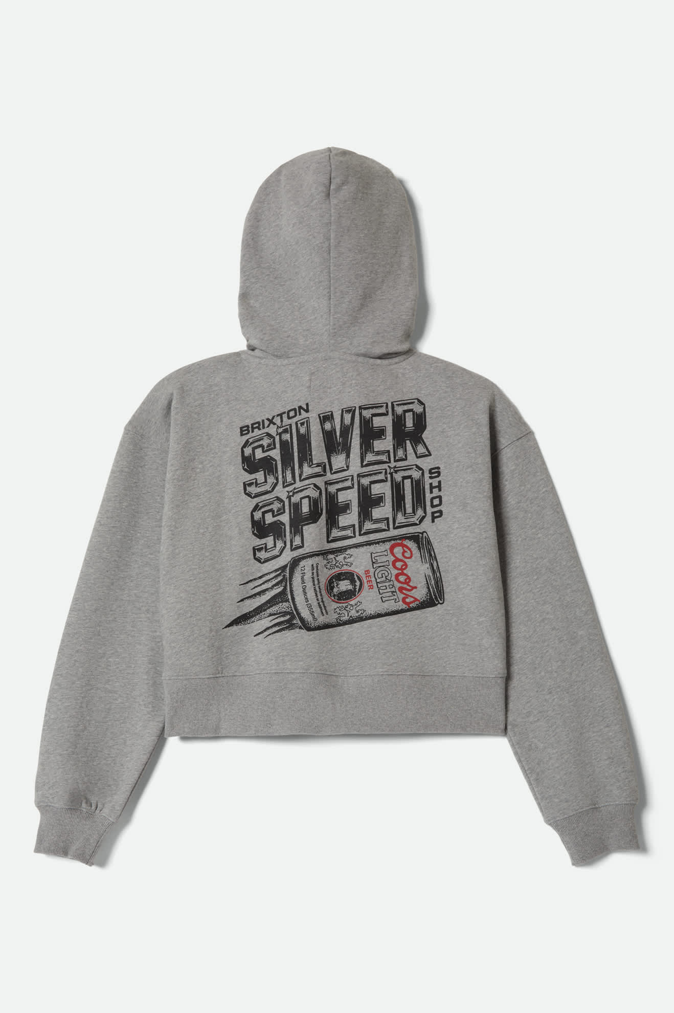 Women's Coors Light Silver Speed Hoodie in the color Heather Grey - Additional Laydown image