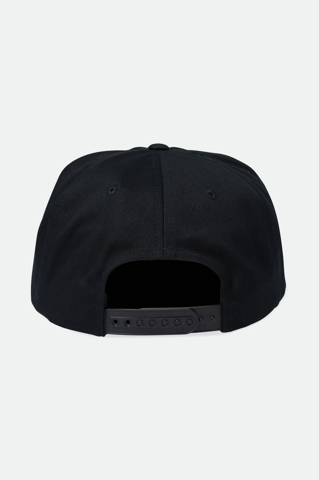 Unisex Grade Snapback in the color Black/Orange/White - Back Style View