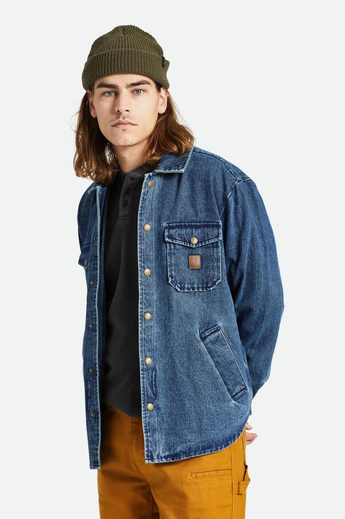 Brixton Durham Jacket - Medium Wash Indigo