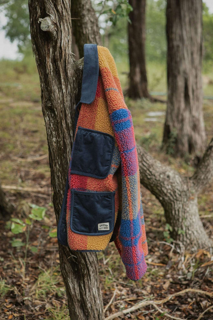 Extra Laydown Image 1 | Delilah Sherpa Jacket - Multi Color Plaid