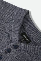 Men's Belgrade Sweater in the color Marled Blue - Additional Laydown image