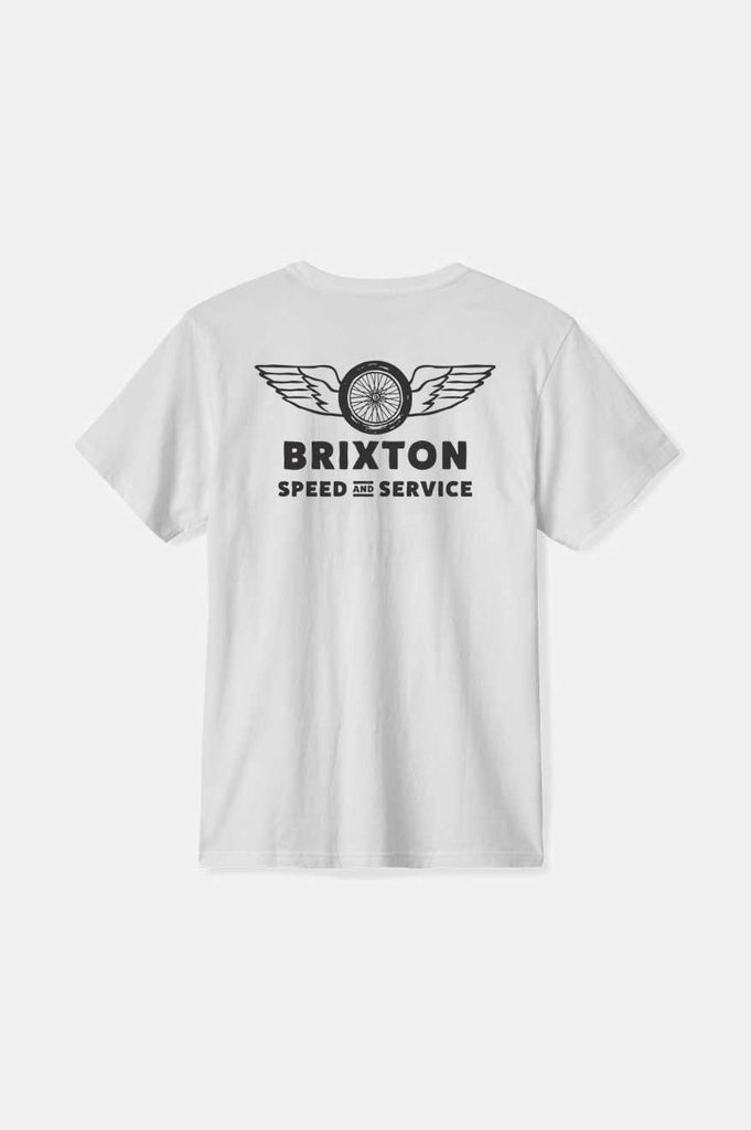 Brixton Men's Spoke S/S Standard T-Shirt - White | Back