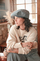 Unisex Barrel Alpha Snap Cap in the color Light Stone Wash Denim - Women's Lifestyle image