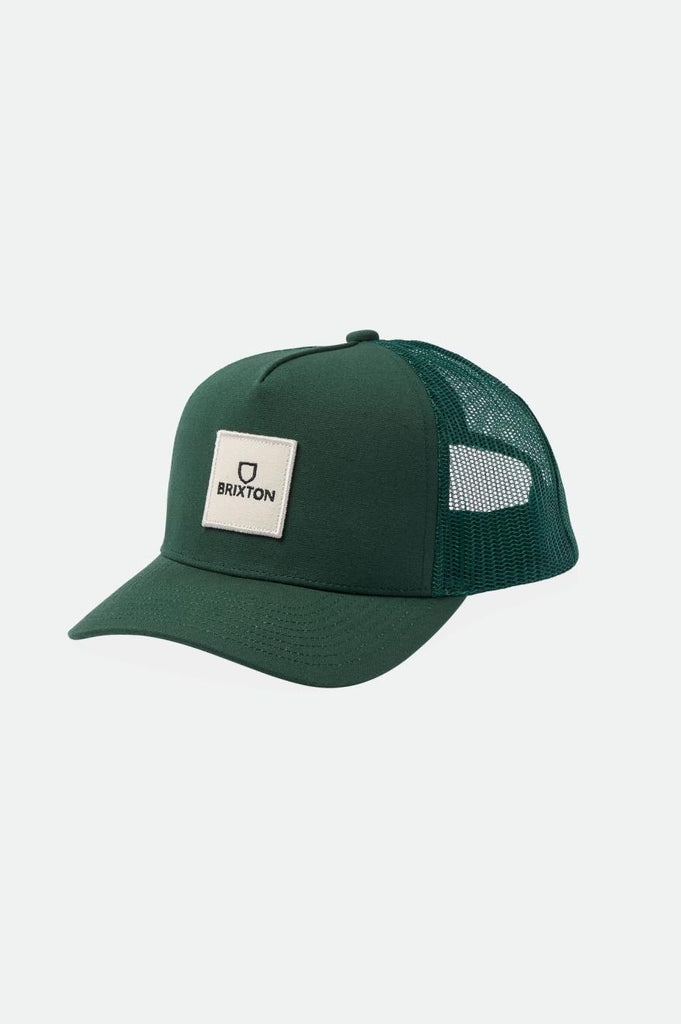 Brixton Alpha Block Netplus Trucker Hat - Spruce/Spruce