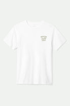 Men's Hubal S/S Tailored T-Shirt in the color White/Sand - Front Product View