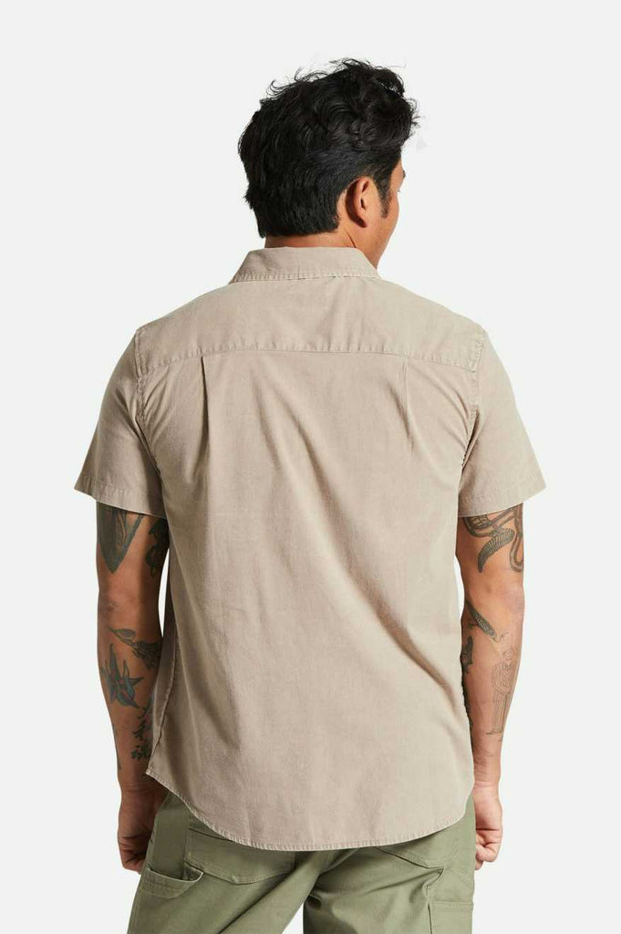 Men's Fit, Back View | Charter Sol Wash S/S Woven Shirt - Cinder Grey Sol Wash