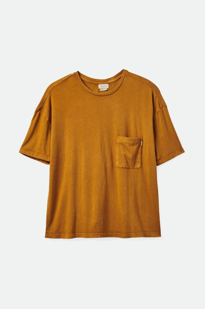 Brixton Carefree Oversized Boyfriend Pocket Tee - Washed Copper