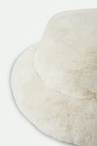 Women's Dion Packable Winter Bucket Hat in the color Off White - Additional Laydown image