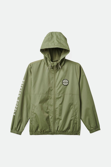 Brixton Men's Claxton Crest Lightweight Jacket - Olive Surplus | Profile