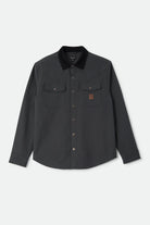 Men's Bowery Builders Ranch Performance Flannel in the color Black - Front Product View