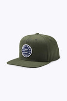 Brixton Men's Oath III Snapback - Moss/Washed Navy | Profile