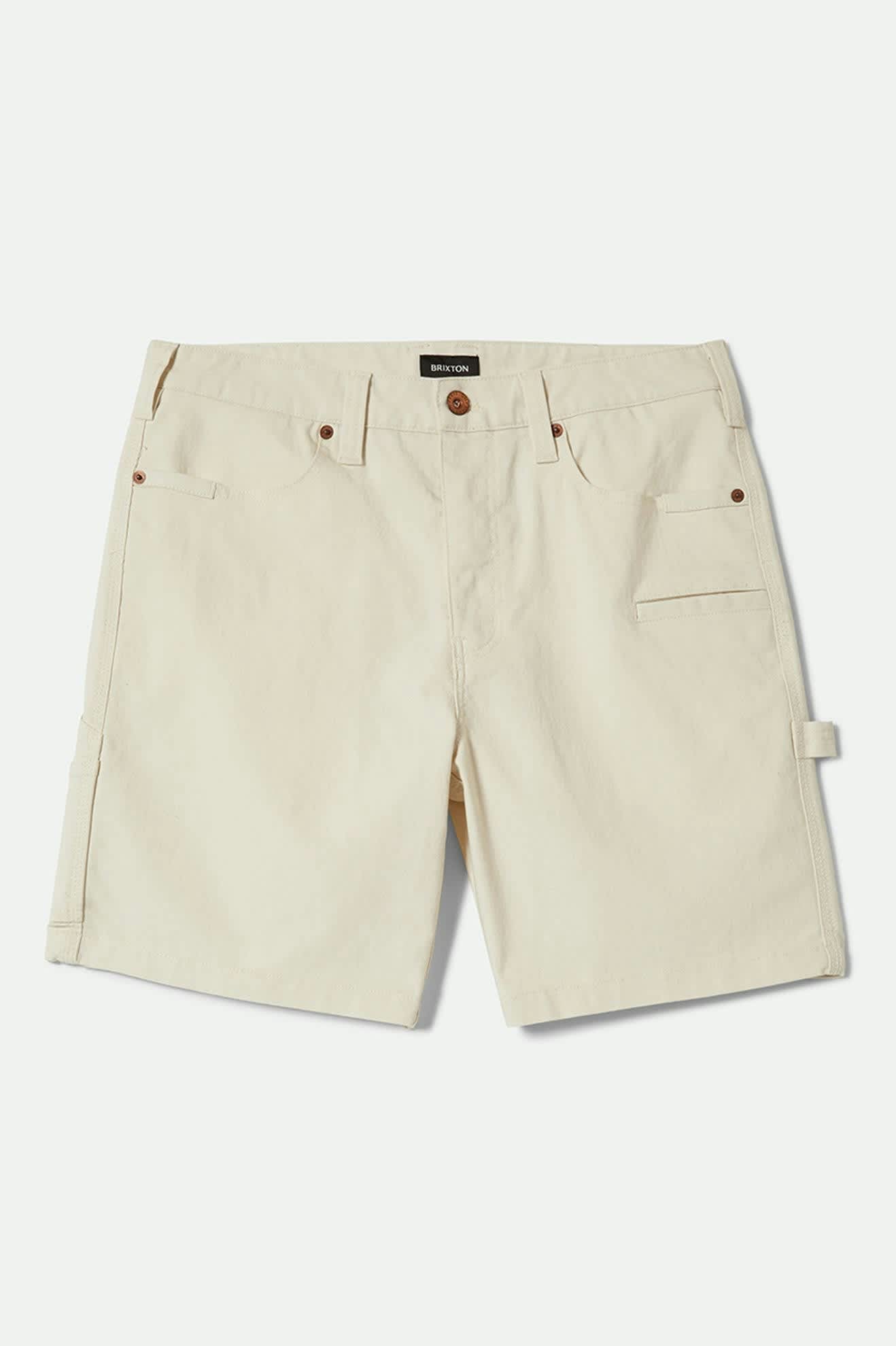 Men's Builders Carpenter Baggy Short in the color Egret White - Front Product View