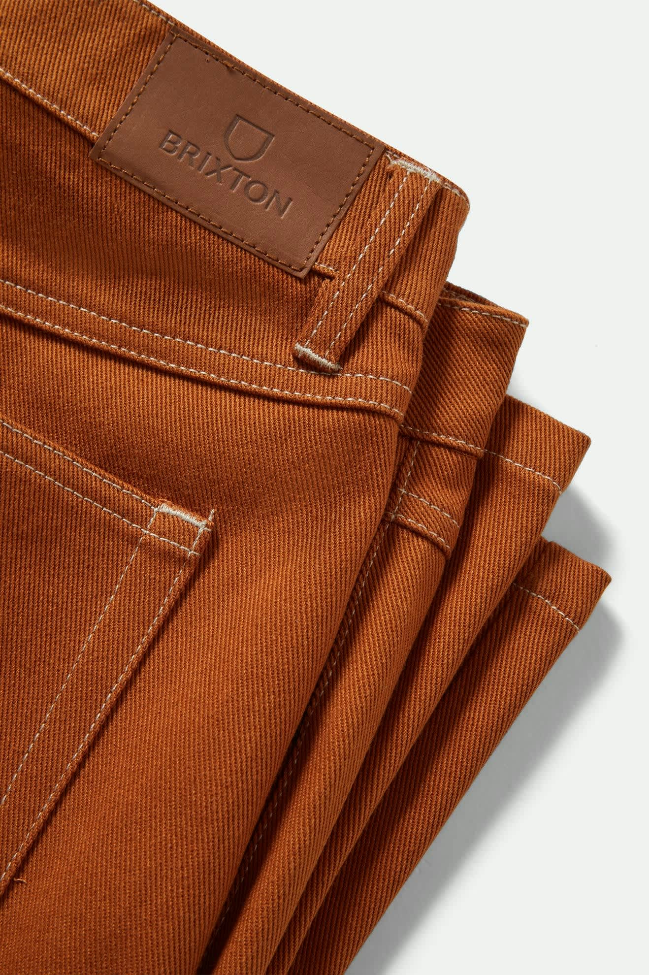 Women's Margo Cropped 5-Pocket Pant in the color Rustic Caramel - Additional Laydown image