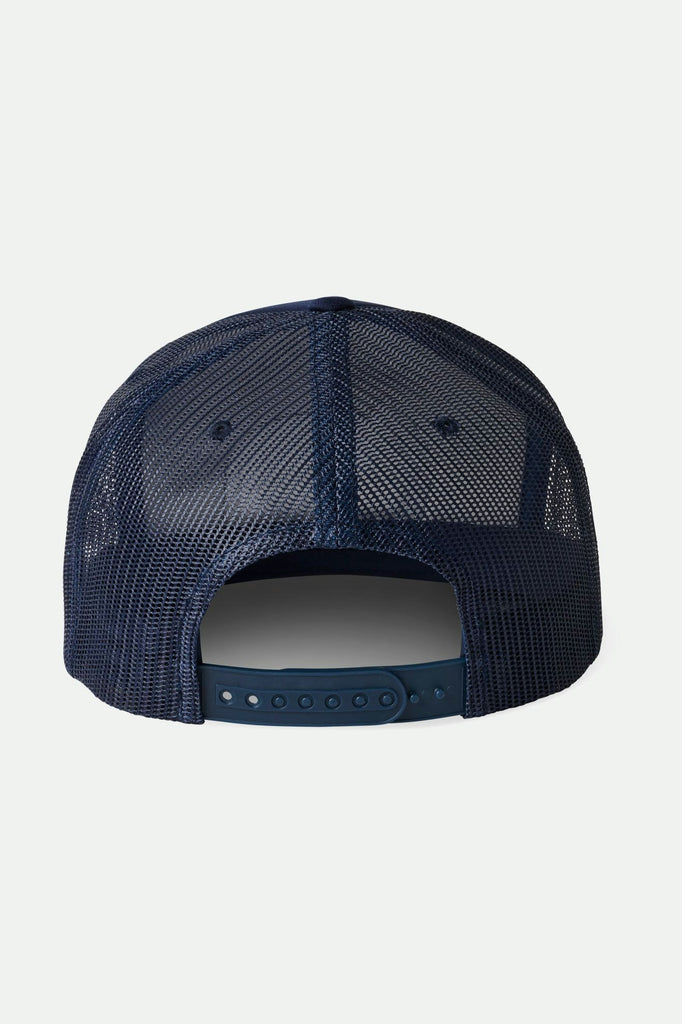Brixton Men's Bass Brains Boat MP Trucker Hat - Washed Navy | Back
