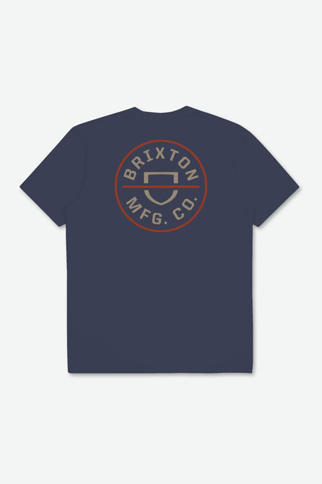 Crest II S/S Standard Tee - Washed Navy/Oatmeal/Barn Red