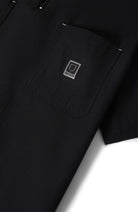 Men's Journey Lightweight 1/2 Zip Cropped Short Sleeve Shirt in the color Black - Additional Laydown image